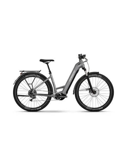 Vélo électrique trekking Unisexe TREKKING 7 LOW Gris/Blanc