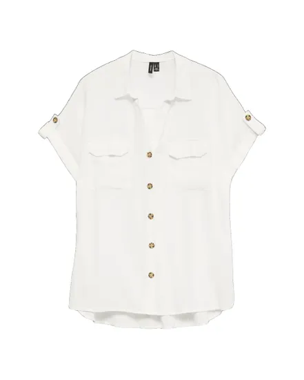 Chemise Femme VMBUMPY SS SHIRT WVN GA NOOS