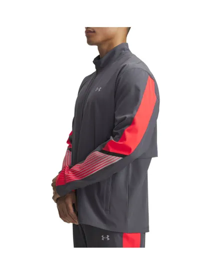 Veste zip à capuche Homme UA VELOCITI STORM JACKET Gris