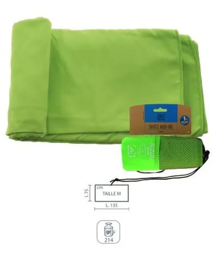 SERVIETTE MICROFIBRE 75 X135 CM Vert