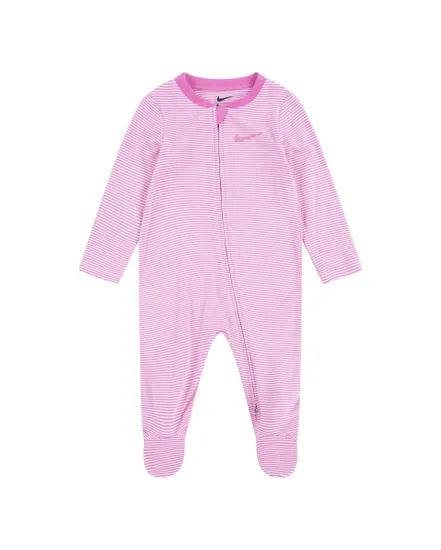 Combinaison Bébé NKN STRIPED FOOTED COVERALL Rose