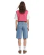 Short Jean Femme Skater Denim Mi-Haute