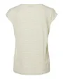 T-shirt manches courtes Femme PCBILLO TEE LUREX STRIPES JRS NOOS BC Blanc