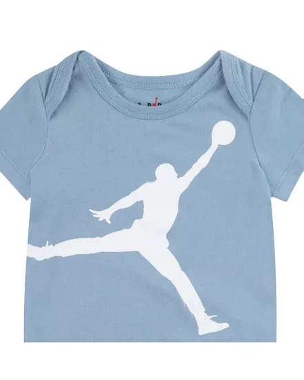 Ensemble 3 bodies Fille JUMPMAN FLIGHT PATCH AOP SET Bleu