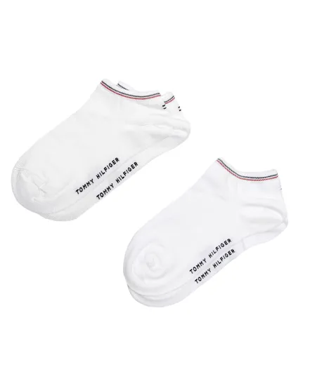 Lot de 2 paires de chaussettes Femme SNEAKER 2P SHINE Blanc