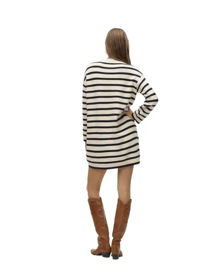Robe Tricotée Femme VMSABA LS O Neck Button