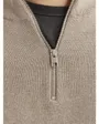 Pull en maille manches longues Homme JPRBLAMILANO STITCH KNIT HALF ZIP SN Gris