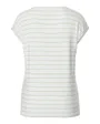 T-shirt manches courtes Femme PCBILLO TEE LUREX STRIPES JRS NOOS BC Blanc