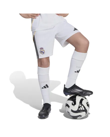 Short de football Enfant REAL H SHO Y Blanc