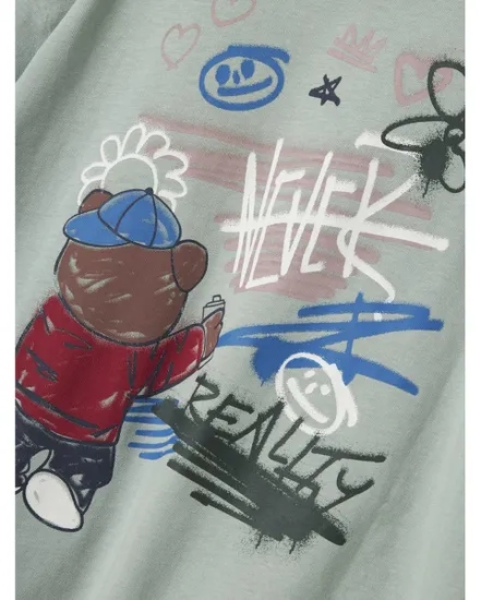 T-shirt Enfant NKMLAS SS RLX TOP PS Vert