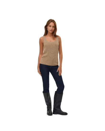 Top Femme VMLEXIE SHINE SL U-NECK TOP BTQ