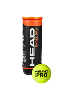 3 Balles de padel Unisexe 3B HEAD PADEL PRO - 6DZ Jaune