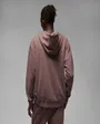 Sweatshirt à capuche manches longues Homme M J PSG FLC FZ Marron