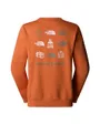 Sweat Homme M OUTDOOR GRAPHIC CREW Orange