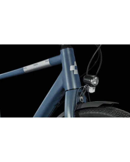 Vélo trekking Homme TRAVEL PRO Bleu/Argent