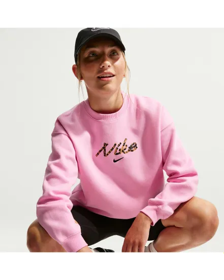 Sweat Enfant G NSW STDIO FLC OVRSZD CRW AOP Rose