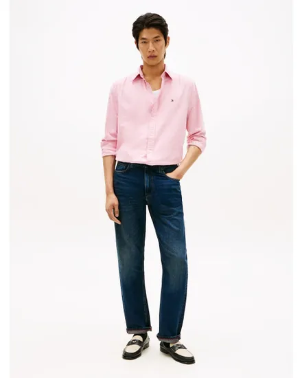 Chemise Homme BRUSHED LINEN TWILL RF SHIRT Rose Camélia