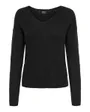 Pull Femme ONLCAMILLA V-NECK L/S PULLOVER KNT NOOS Noir