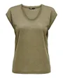 ONLSILVERY S/S V NECK LUREX TOP JRS NOOS