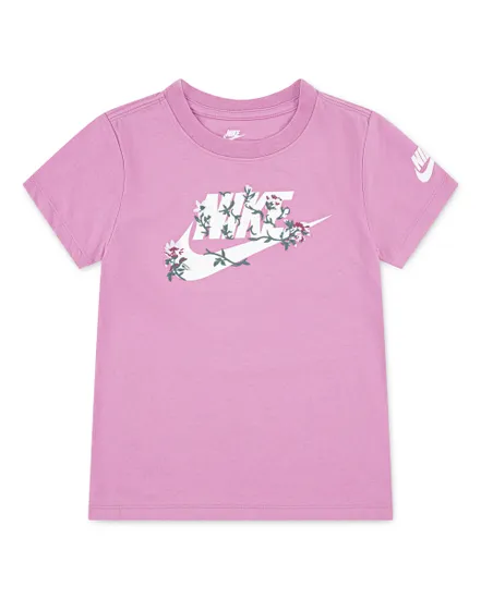 T-shirt Fille NKG FLORAL FUTURA SS TEE Rose