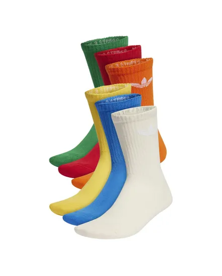 6 Paires de chaussettes Unisexe TRE CRW SCK 6PP Multicolore