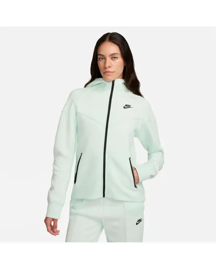 Sweat zip à capuche Femme W NSW TCH FLC WR FZ HDY Vert