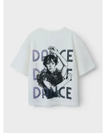 T-shirt manches courtes Enfant NKFDYP WEDNESDAY SS RLX TOP BOX NOOS SKY Blanc