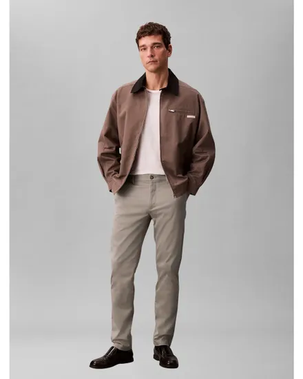 Pantalon chino Homme SLIM REFINED COTTON STRETCH TROU Kaki Vintage