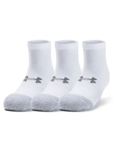 Lot de 3 paires de chaussettes basses Unisexe UA HEATGEAR LOW CUT 3PK Blanc