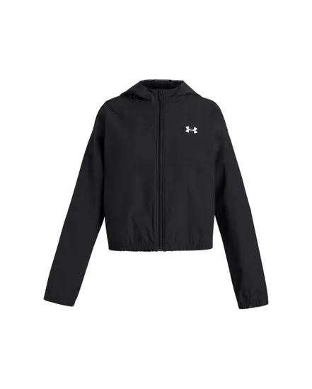 Veste zip Fille UA RIVAL WOVEN HD JACKET Noir