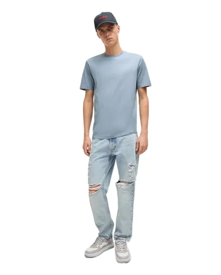 T-shirt col rond Homme DIMERSTEE Bleu Clair