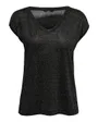 ONLSILVERY S/S V NECK LUREX TOP JRS NOOS
