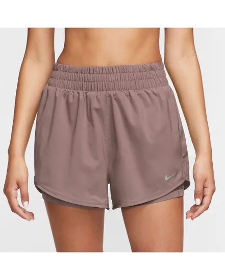 Short Femme W NK ONE DF HR 3IN 2N1 SHORT Marron