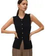 Gilet Femme Vmsaba Sl O Neck Bouton