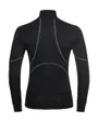 T-shirt manches longues 1/2 ZIP Femme X-WARM ECO Noir