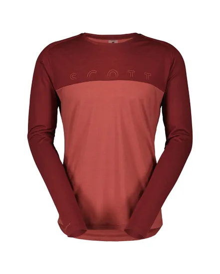 T-shirt manches longues Homme DEFINED MERINO Rouge sombre