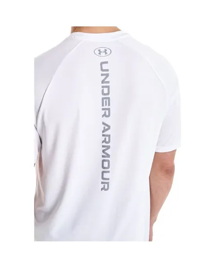 T-Shirt MC Homme UA TECH REFLECTIVE SS Blanc
