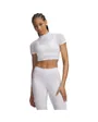 Haut Femme HEATGEAR ELITE CROP MCK SS Blanc
