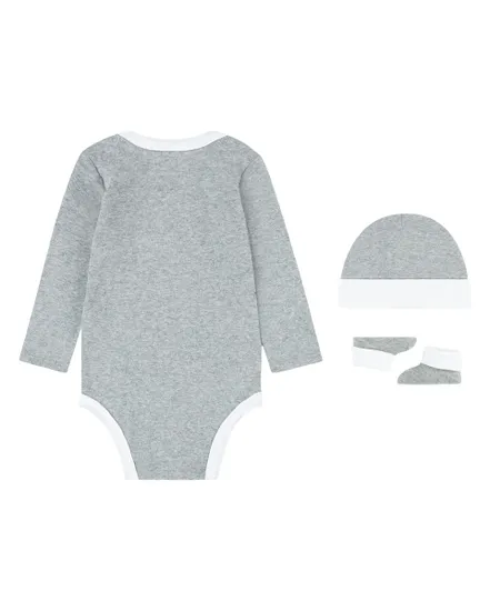 Ensemble 3 pièces Enfant FUTURA LOGO LS HAT / BODYSUIT / BOOTIE 3PC Gris