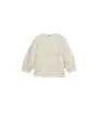 Blouse Femme Broderie 3D Relief Blanc Crème