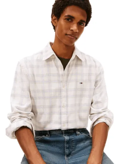 Chemise Homme REG CHECK CORD S Écru