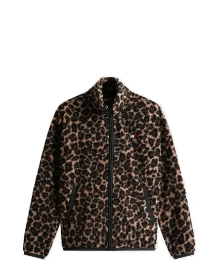 Sweat zippé Femme ZIP THROUGH BADGE TEDDY Léopard