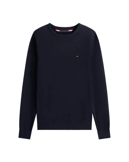 Pull col rond Homme ESSENTIAL COTTON CRE Bleu Marine