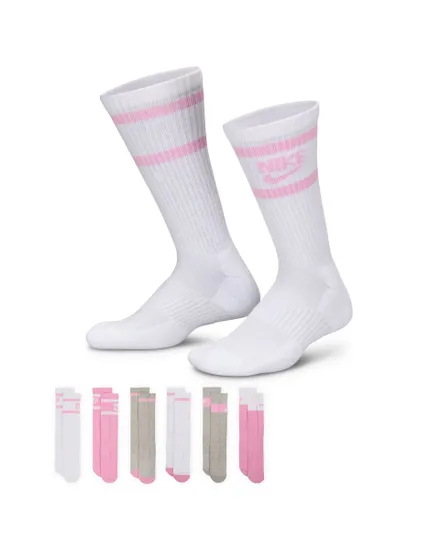 Lot de 6 paires de chaussettes Enfant Y NK ED CSH CREW 6P - 144 GFX2 Multicolore