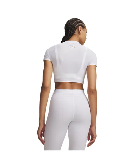 Haut Femme HEATGEAR ELITE CROP MCK SS Blanc