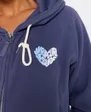 Sweat zip à capuche Femme GALICIA FULL ZIP FLEECE Bleu