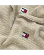 Pull col zip Homme TJM REG 1/4 ZIP RAGL Beige