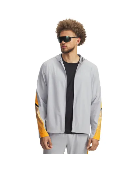 Veste zip à capuche Homme UA VELOCITI STORM HOODED JKT Gris