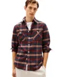 Chemise Homme FLANNEL TARTAN POCKET RF SHIRT Bordeaux