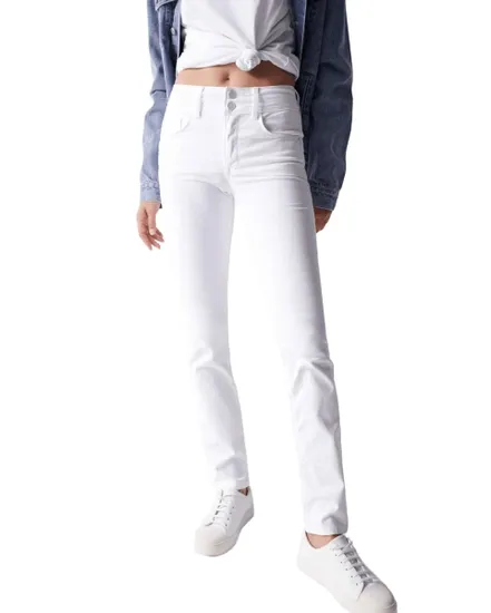 Jean Slim Femme Secret Push In Blanc